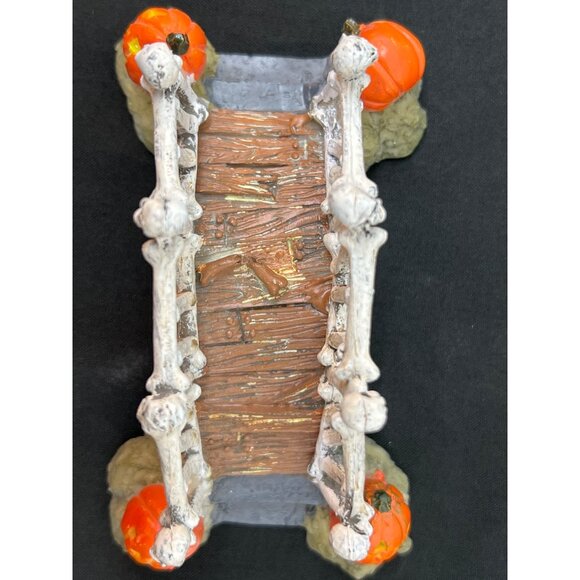 Lemax Halloween Village Bridge Of Bones Figurine With Pumpkins - Picture 7 of 11